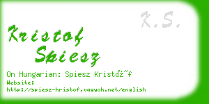 kristof spiesz business card